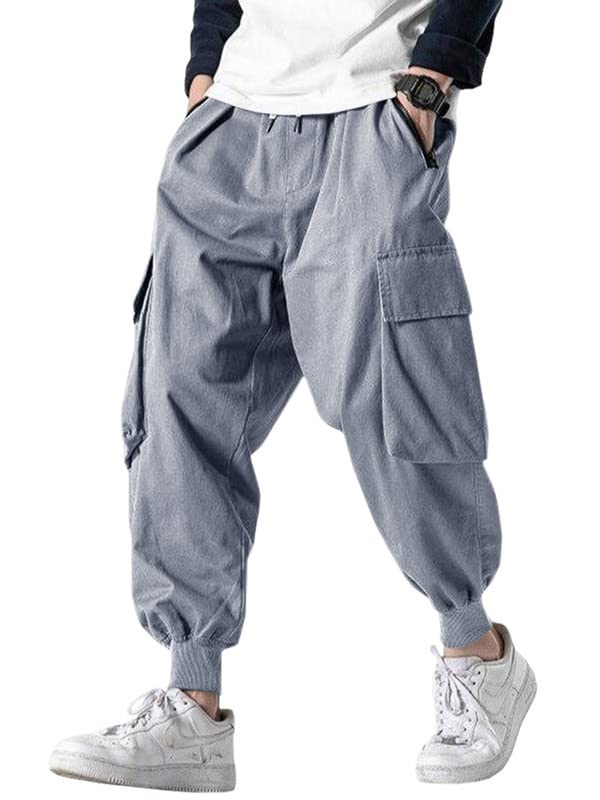 Men's Joggers Pants Casual Baggy Cotton Drawstring Tapered Men's Joggers Pants Casual Baggy Cotton Drawstring Tapered